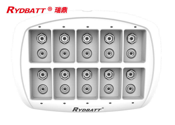 RYDBATT 10 Slot 6F22 Ładowarka litowo-jonowa / Li Ion LED Smart 9v Ładowarka litowo-jonowa